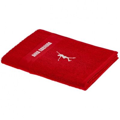 Банное полотенце для фигуристов красное