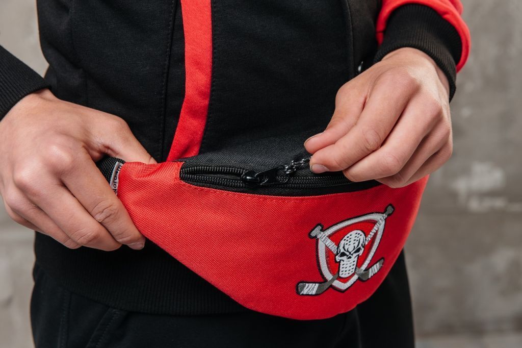 удобрый Поясная сумочка "Бостон" Красный с черным верхом, Черный, Красный цвета от компании NORD4M