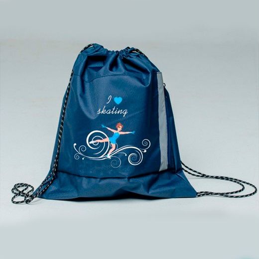 Мешок- рюкзак для обуви синий с персонализацией